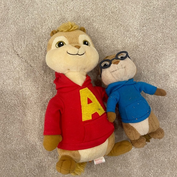 Alvin and the Chipmunks Alvin & Simon Plush Stuffed Animals Lot Set Bundle - Picture 1 of 4